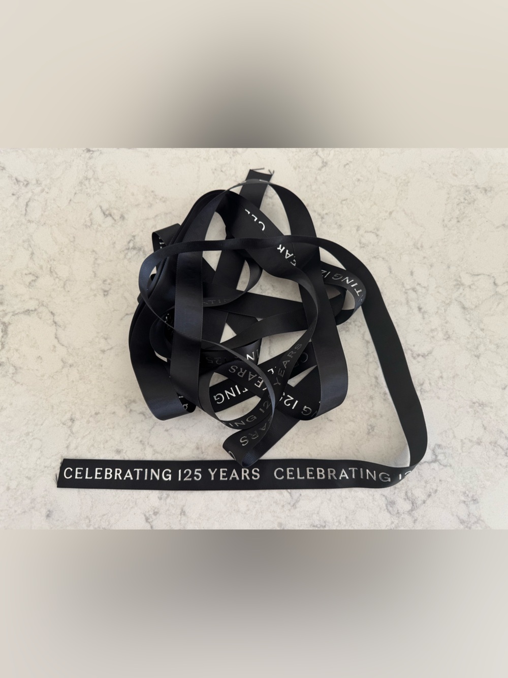 Nordstorm Celebrating 125 Years Black Printed Ribbon